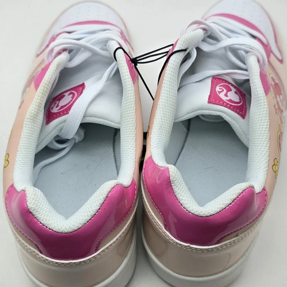 Barbie Retro Floral Sneakers Shoes Pink &‎ White Size 11 Women's 2000s Y2K Style